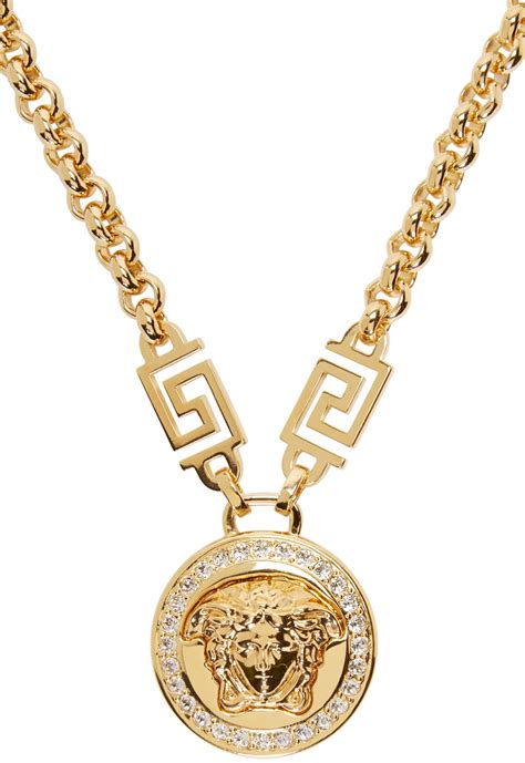 gold versace pendant|versace necklace real gold.